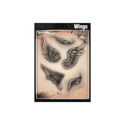 Airbrush Tattoo Pro Stencil Wings